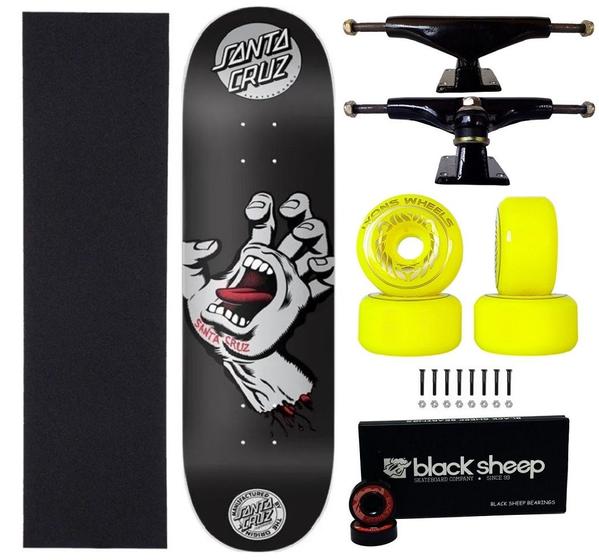 Imagem de Skate Santa Cruz Profissional 8.0 Truck 139mm Abec 15 Black