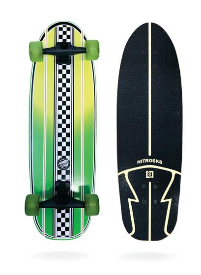 Imagem de Skate simulador de surf nitrosk8 modelo lemon juice 32x 10