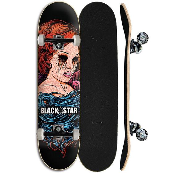 Imagem de Skate Street Completo Iniciante Black Star - Eyes