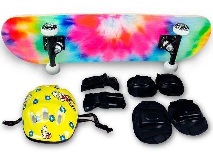 Imagem de Skateboard Semi-Pro + Kit Proteção C/Abs Belfix