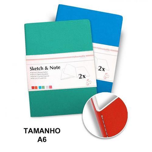 Imagem de Sketch Book Hahnemuhle Sketch &amp Note 125g A6 Az/Vd