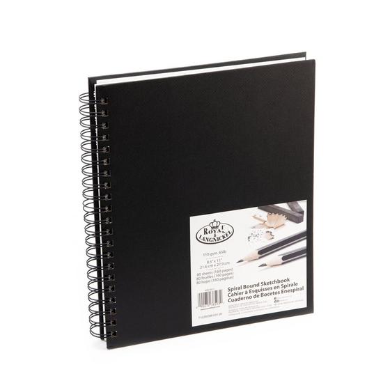 Imagem de Sketchbook Royal & Langnickel Capa Dura com Espiral 80 Folhas 23,5 X 28cm