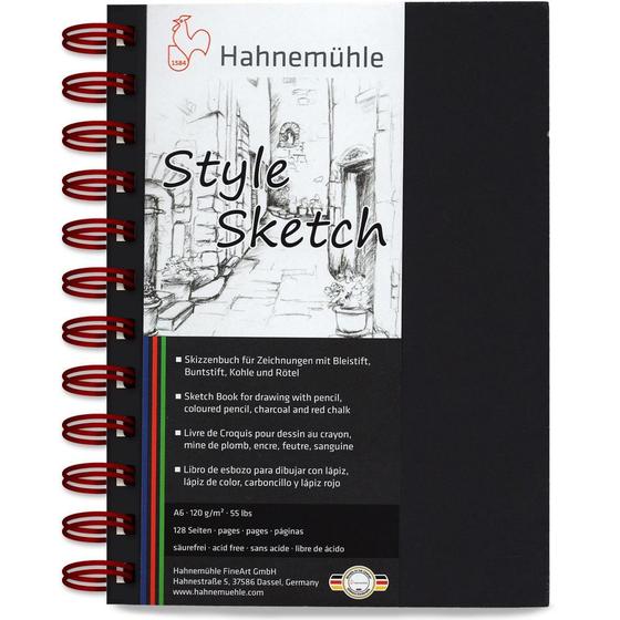 Imagem de Sketchbook Style Sketch A6 Espiral Vermelho 120g/m 64Fls Hahnemuhle 10628430