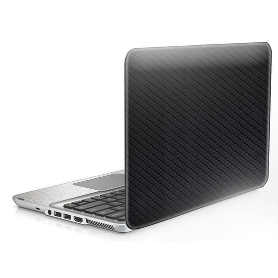 Imagem de Skin Adesivo Protetor 4D Fibra de Carbono Universal para Notebook 15" CONFIRA TABELA (4D Preto)