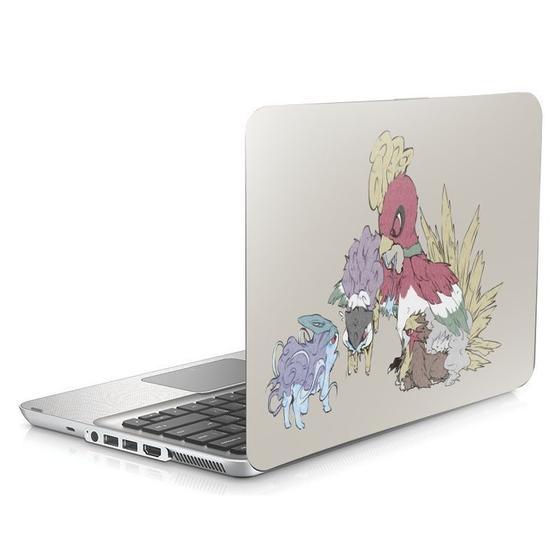 Imagem de Skin Adesivo Protetor Notebook 14" Pokémon Cães Ho-oH d18