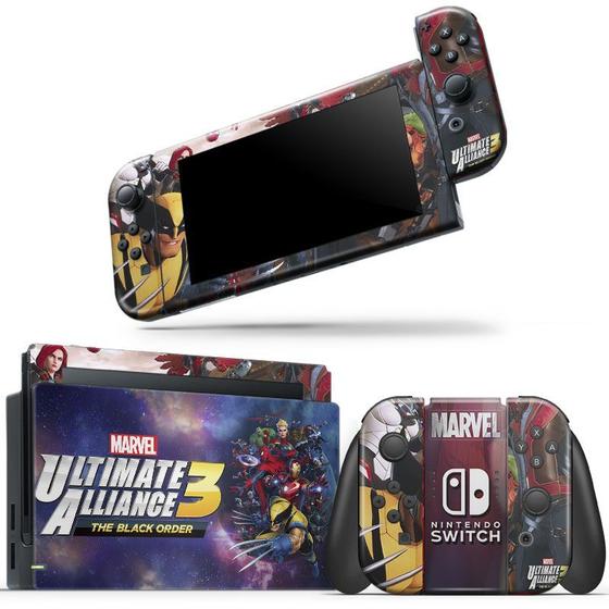 Imagem de Skin Adesivo Protetor para Nintendo Switch Avengers Marvel Ultimate Alliance b2