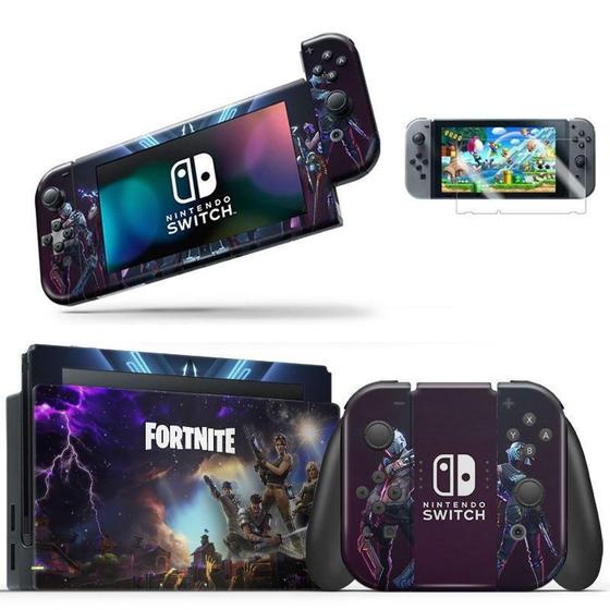 Imagem de Skin Adesivo Protetor Para Nintendo Switch + Película Fortnite B1