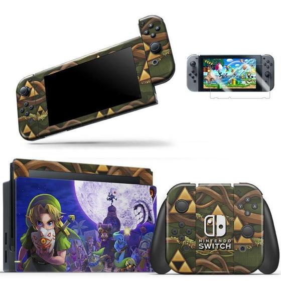 Imagem de Skin Adesivo Protetor Para Nintendo Switch + Película The Legend Of Zelda Link B2