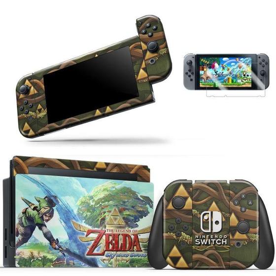 Imagem de Skin Adesivo Protetor Para Nintendo Switch + Película The Legend Of Zelda Link B3