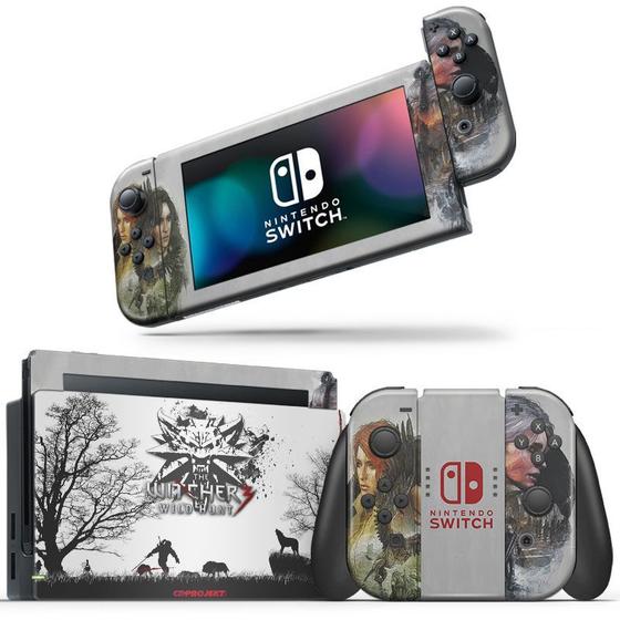 Imagem de Skin Adesivo Protetor para Nintendo Switch The Witcher 3 Wild Hunt b1