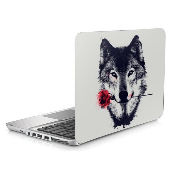 Imagem de Skin Adesivo Protetor Para Notebook 13,3 Wolf Lobo Rosa D1