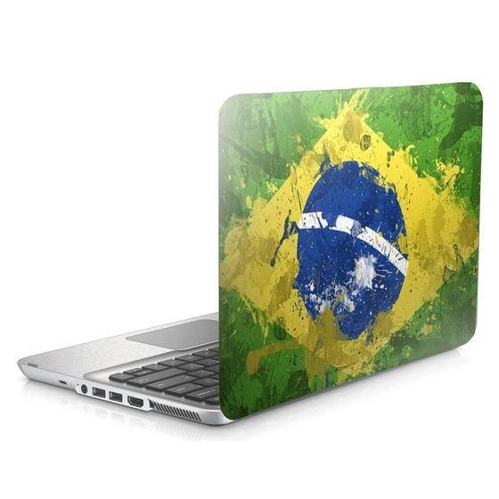 Imagem de Skin Adesivo Protetor para Notebook 14" Wide Bandeira Brasil d1