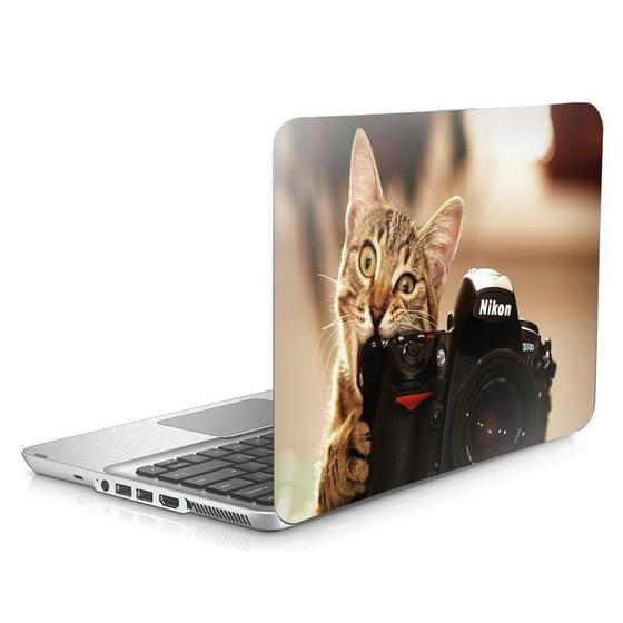 Imagem de Skin Adesivo Protetor para Notebook 17" Gato Fotografia Fotografo d25