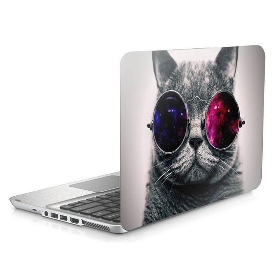 Imagem de Skin Adesivo Protetor para Notebook 17" Gato Galáxia d1