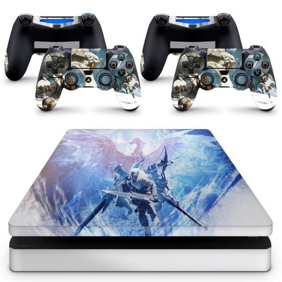 Imagem de Skin Adesivo Protetor para PS4 Slim Monster Hunter World Iceborne b1