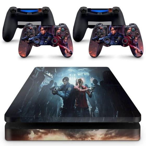 Imagem de Skin Adesivo Protetor Ps4 Slim Resident Evil 2 Remake B1