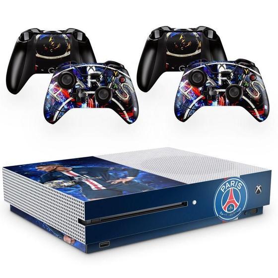 Imagem de Skin Adesivo Protetor X Box One S E Controles Psg Neymar