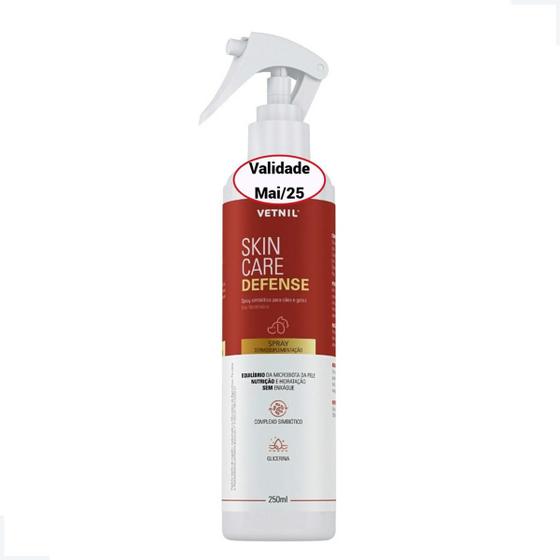 Imagem de Skin Care Defense Spray para Higiene Cães Gatos 250ml Vetnil