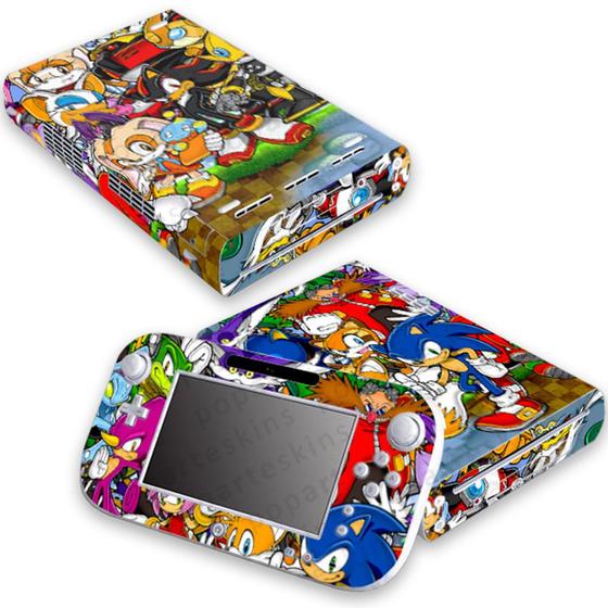 Imagem de Skin Compatível Nintendo Wii U Adesivo - Sonic