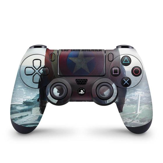 Imagem de Skin Compatível PS4 Controle Adesivo - Capitao America