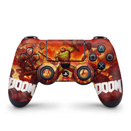 Imagem de Skin Compatível PS4 Controle Adesivo - Doom