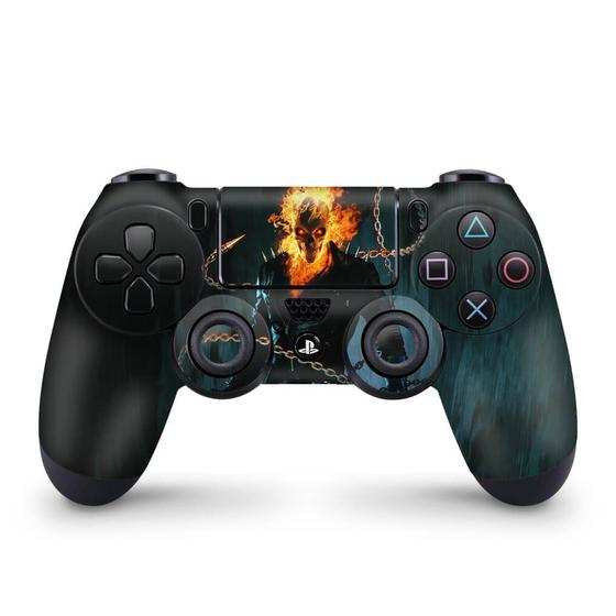 Imagem de Skin Compatível PS4 Controle Adesivo - Ghost Rider B