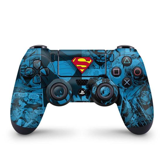 Imagem de Skin Compatível PS4 Controle Adesivo - Super Homem Superman Comics