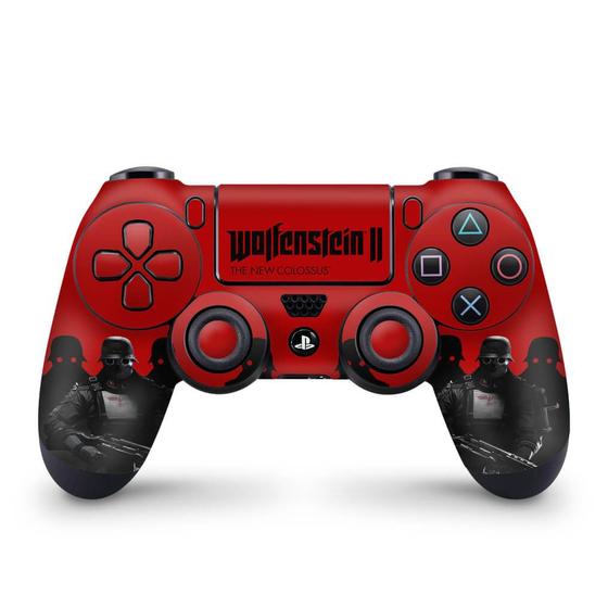 Imagem de Skin Compatível PS4 Controle Adesivo - Wolfenstein 2 New Order
