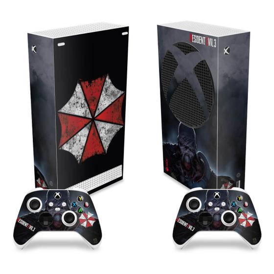 Imagem de Skin Compatível Xbox Series S Vertical Adesivo - Resident Evil 3 Remake