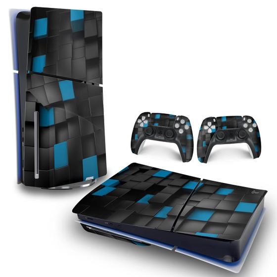 Imagem de Skin PS5 Slim Adesivo Horizontal - Cubos