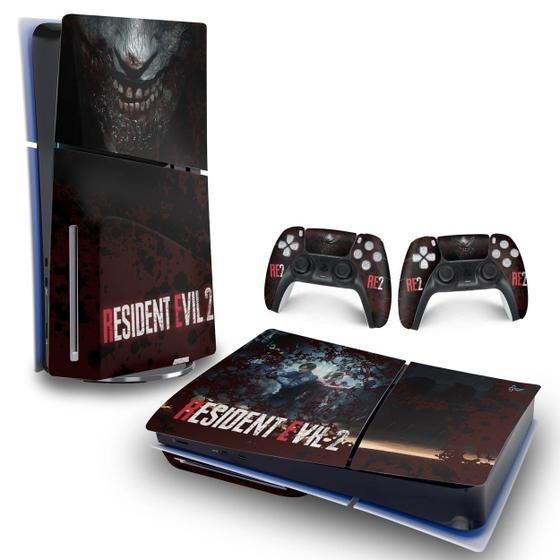 Imagem de Skin PS5 Slim Adesivo Horizontal - Resident Evil 2 Remake