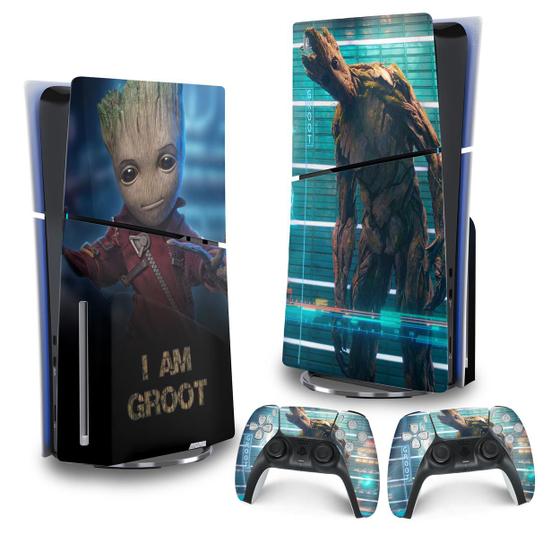 Imagem de Skin PS5 Slim Adesivo Vertical - Baby Groot