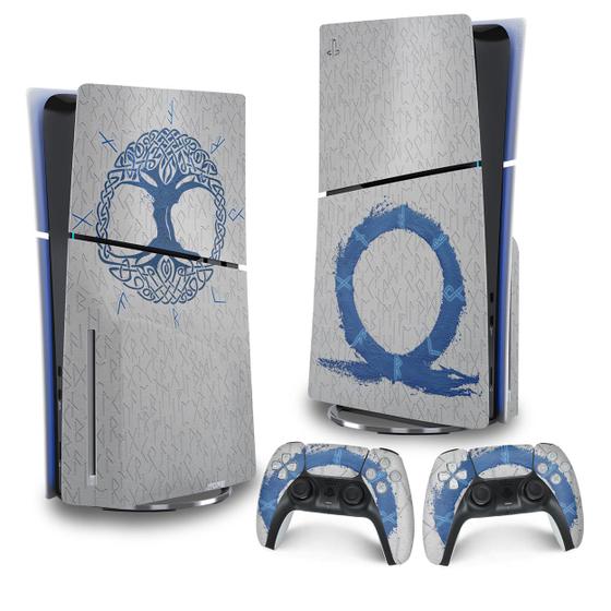 Imagem de Skin PS5 Slim Adesivo Vertical - God Of War Ragnarok