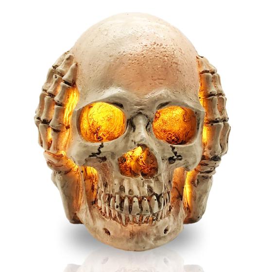 Imagem de Skull Decor ROMINVIC Skull Head Lamp Decoração de Halloween