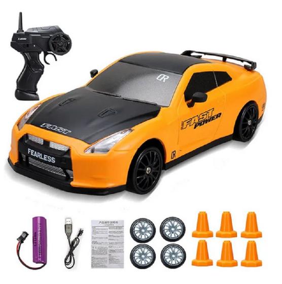 Imagem de Skyline Gtr R35 Drift Rc Carrinho Controle Remoto Bateria