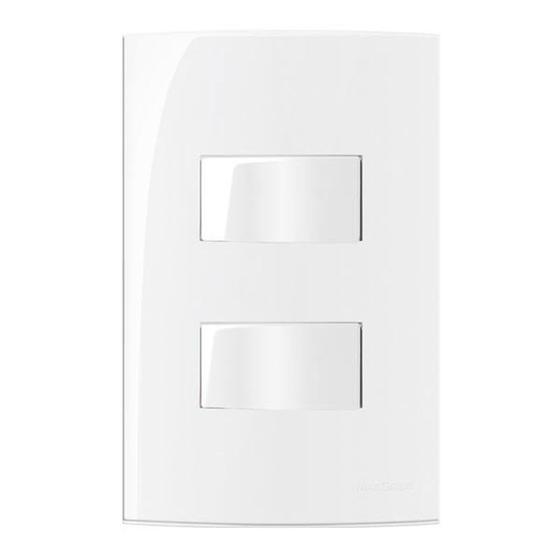 Imagem de Sleek Interruptor 1 Tecla Simples + 1 Tecla Paralelo Separados 10a