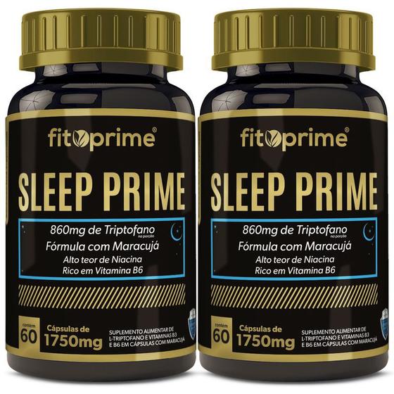 Imagem de Sleep Prime - L-triptofano (5-HTP) com Maracujá, Vitaminas B3 e B6 60 cps FitoPrime