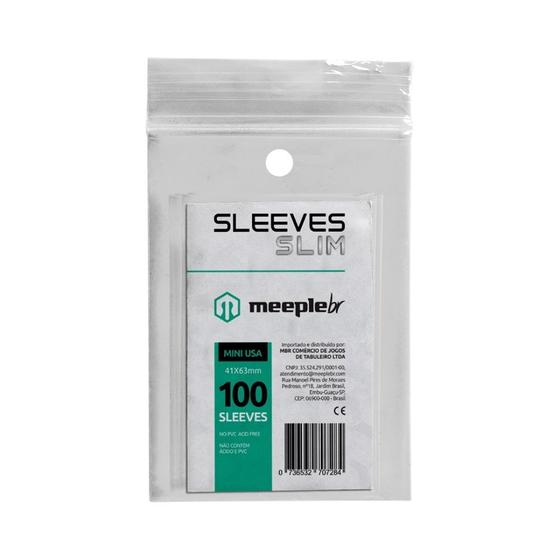 Imagem de Sleeves Slim Mini USA 41x63mm - Meeple BR