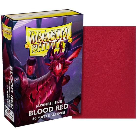 Imagem de Sleeves Yugioh Dragon Shield Matte 60 Protetores Small - Vermelho Sangue