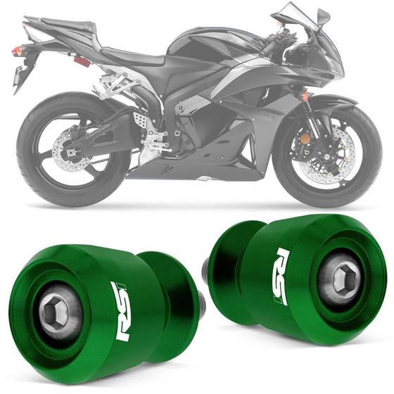 Imagem de Slider Traseiro Balança Moto CBR 1000RR CBR 600RR ZX10 ZX6 Ninja GSX-R 750 RSI Racing M8 Verde