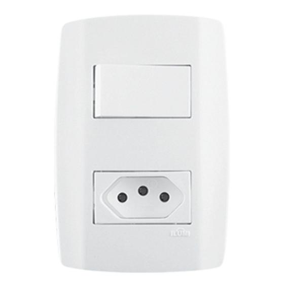 Imagem de Slimcj 1 inter paralelo  1 tomada simples 10a 250v - ilumi