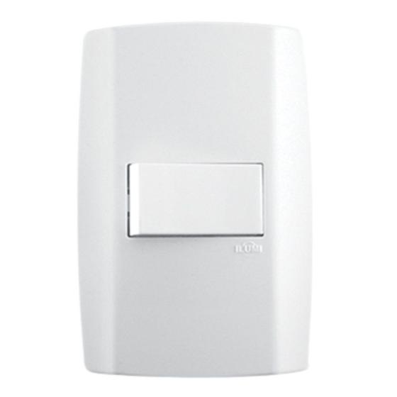 Imagem de Slimcj 1 interruptor simples 10a 250v horizontal - ilumi