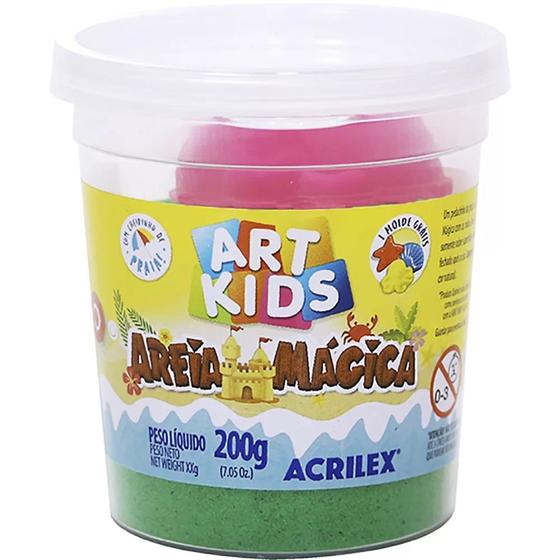Imagem de Slime Areia Mágica Art Kids Com Forminha 5912 Cores Sortidas Acrilex