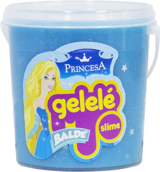 Imagem de Slime Balde Princesas Com Glitter 457g Gelele Doce Brinquedos