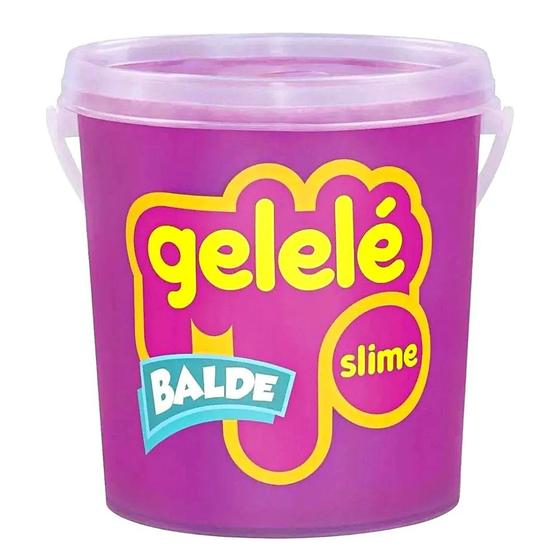 Imagem de Slime Com Glitter Gelele Balde Geleca Cores 457g divertido