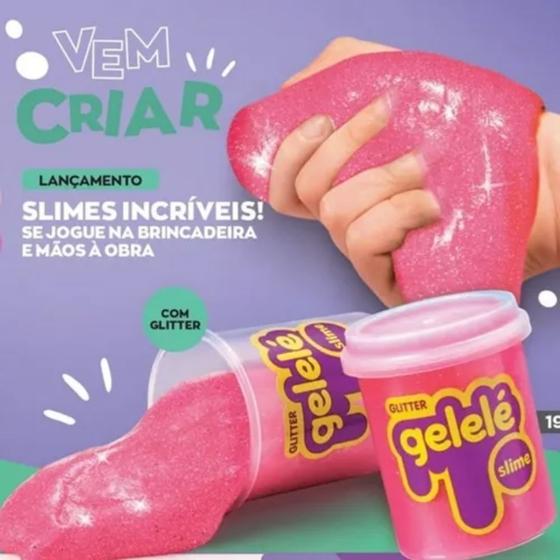 Imagem de Slime Geleinha Geleia Gelele Glitter Estrela Princesa