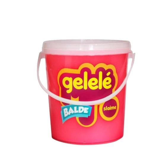 Imagem de Slime Gelelé Balde Tradicional 470G Rosa Claro - Doce Brinquedo