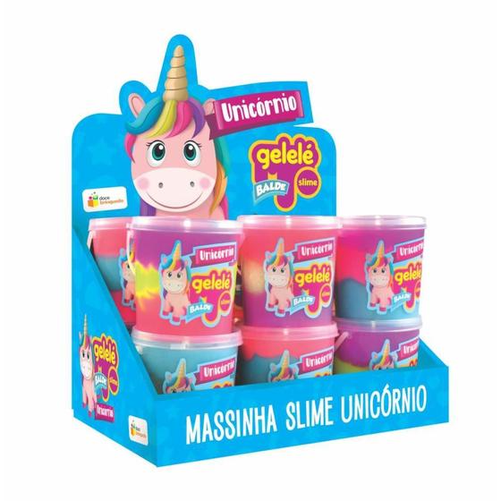 Imagem de Slime Gelelé Balde Unicórnio 457G Display com 12