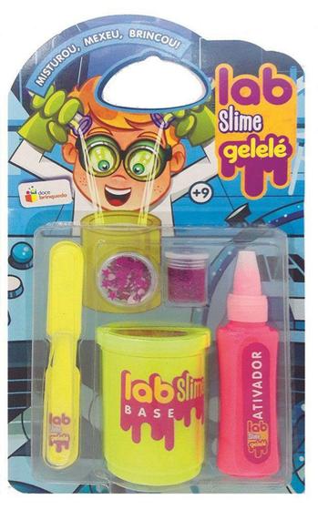 Imagem de Slime Gelelé Lab Slime Kit Faz Slime Rosa Neon - Doce Brinquedo