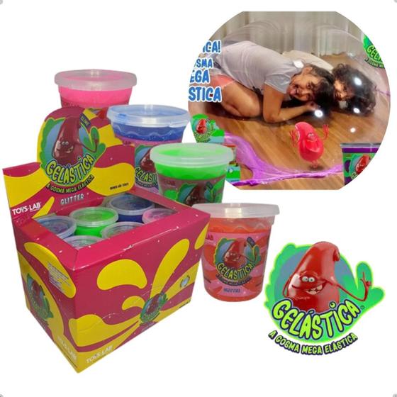 Imagem de Slime Glitter Kit 4 Gelastica Goma Mega Elastica 180g